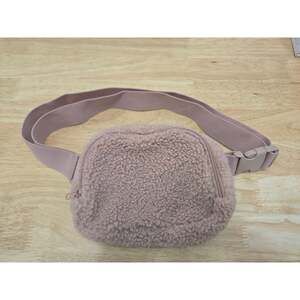 ULTA Beauty Pink Sherpa Fleece Fanny Pack Belt Bag Adjustable Strap Women's